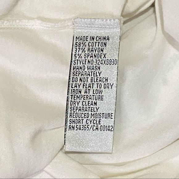 Peter Nygard Blouse Long Sleeve White Woven Mock Turtle Neck Plus Size OX NEW - Picture 8 of 8